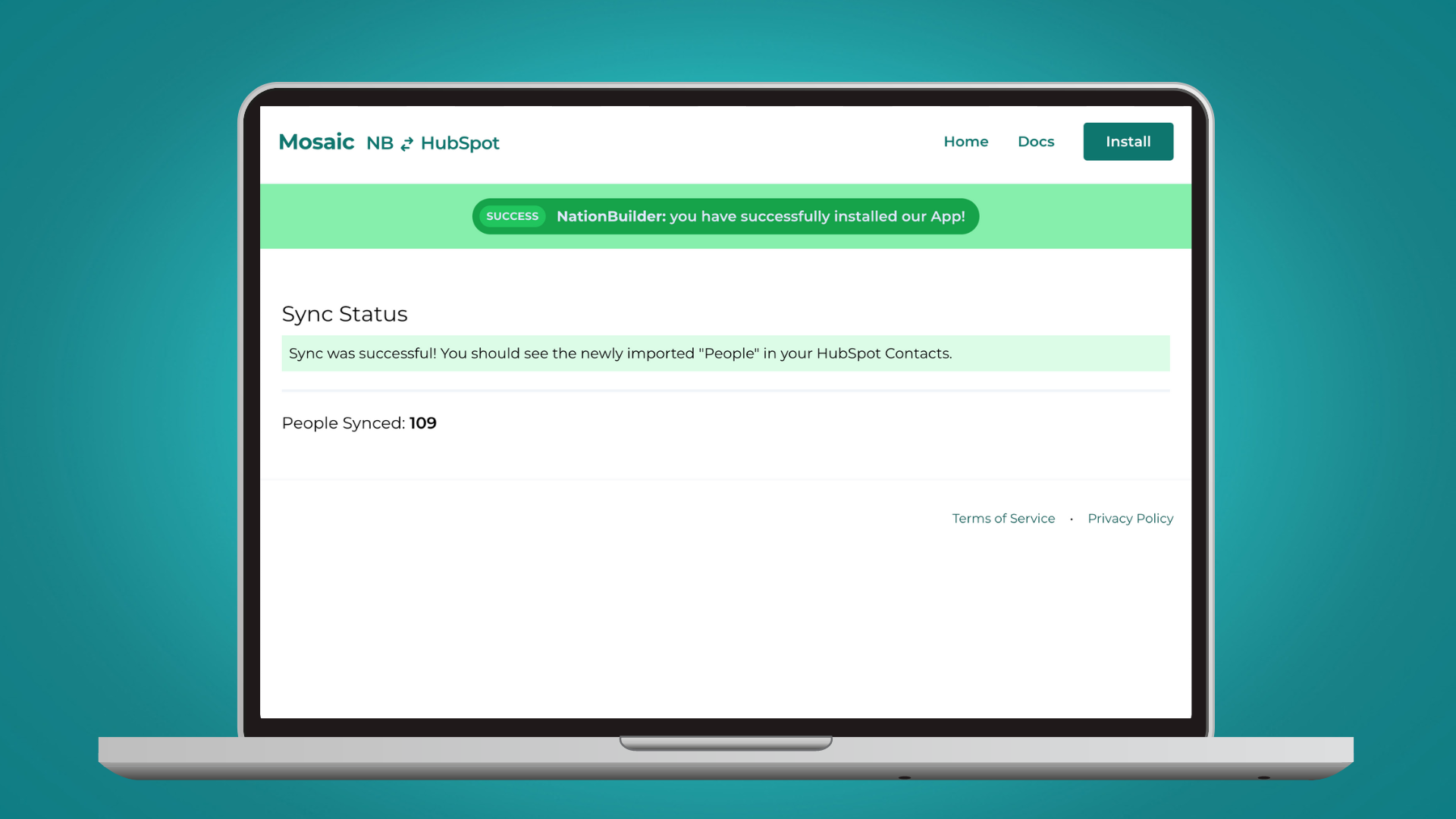 Sync contacts confirmation